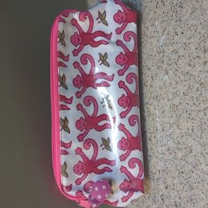 Roller Rabbit monkey makeup bag. Perfect for traveling as well as daily use.